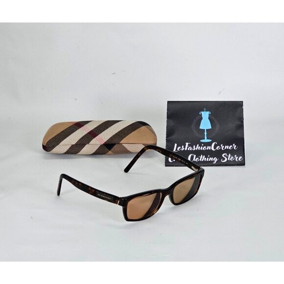 Burberry Women's Tortoiseshell Square Frames With Plaid Case 129 - Picture 8 of 14